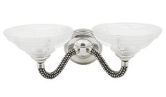 Jean Boris Lacroix French Art Deco Pair of Wall Sconces, 1930s