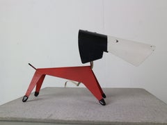 Jean Boris Lacroix Original Dog Table Lamp by Disderot, France, 1950