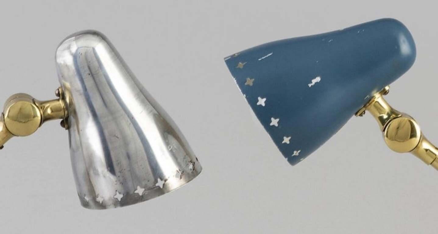 French Jean Boris Lacroix, Pair of Table/Wall Lights, 1950s