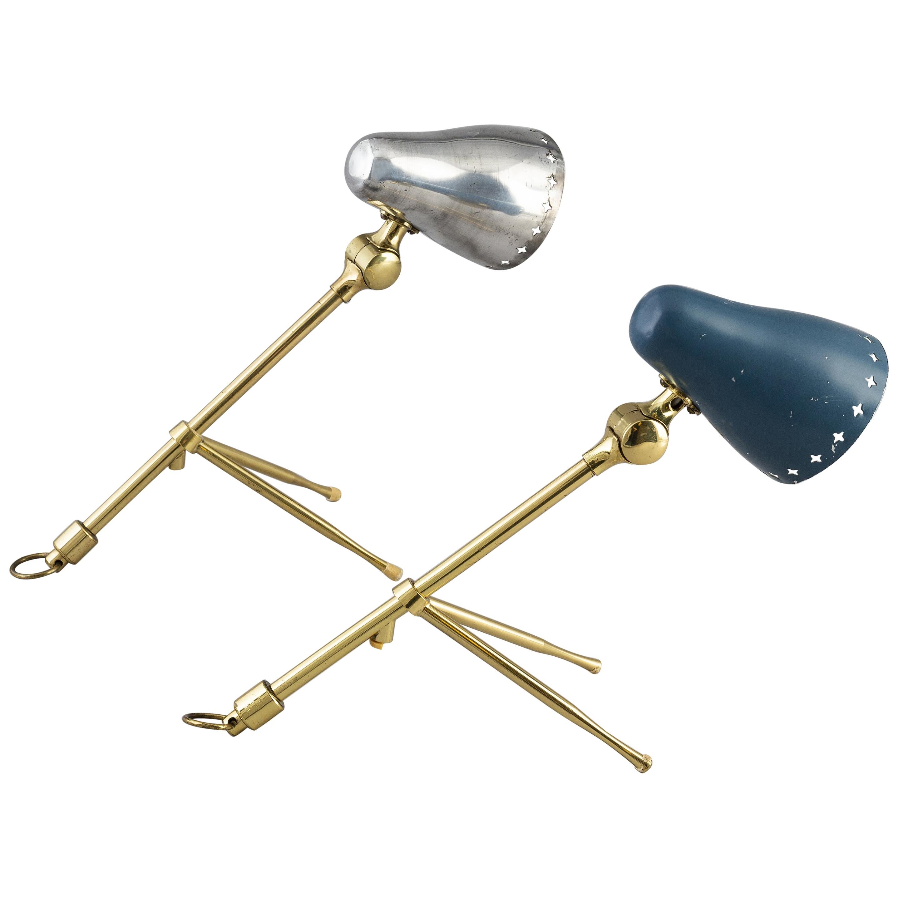 Jean Boris Lacroix, Pair of Table/Wall Lights, 1950s For Sale