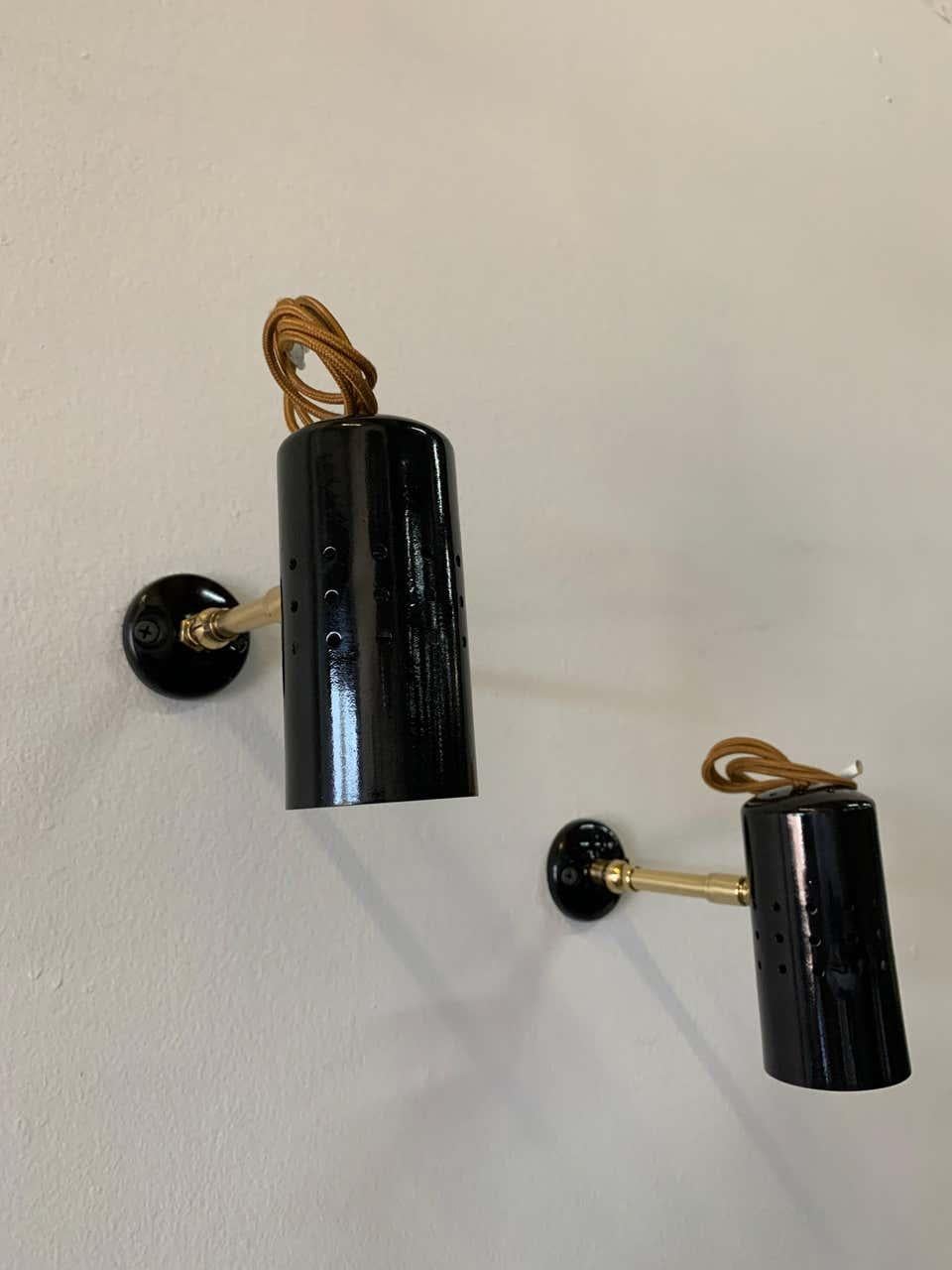 Jean Boris Lacroix Petite Spot Wall Lights, Pair For Sale 2