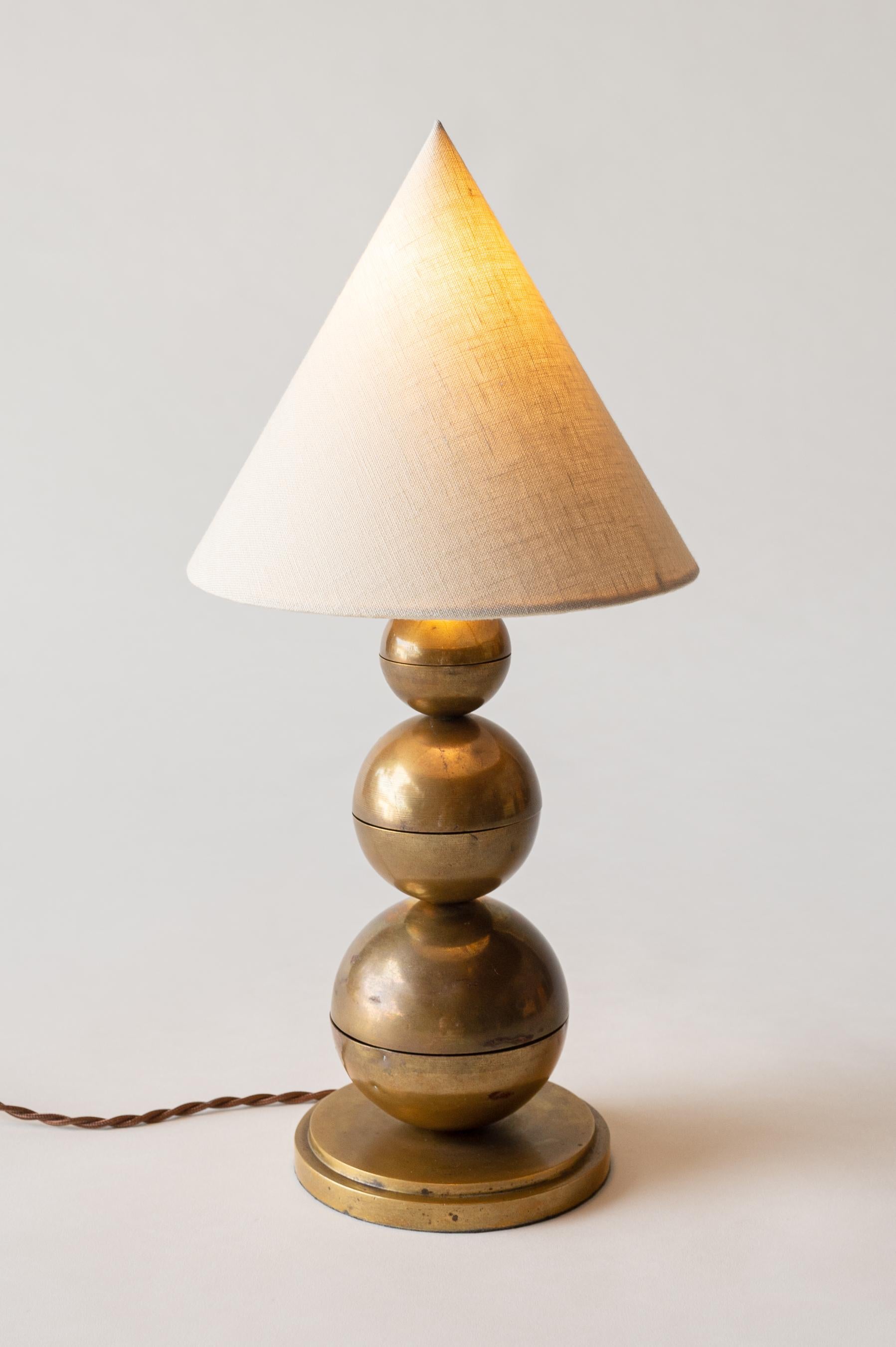 Brass Jean Boris-Lacroix, Table Lamp, C. 1930