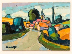 "The Village" by Jean Boulay (French, 1937-1994)