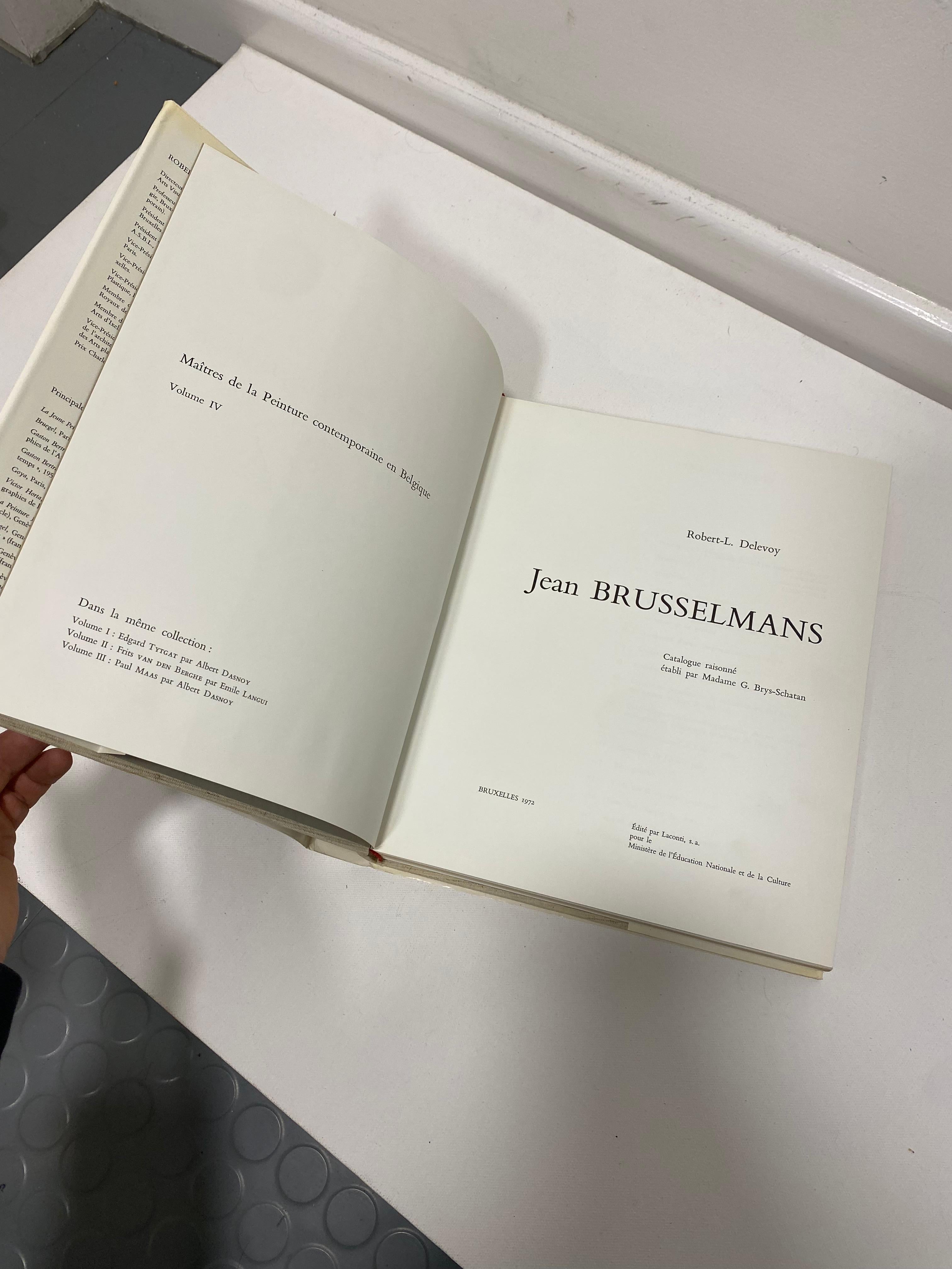 Papier Jean Brusselmans Catalogue Raisonné Book Coffee Table Artwork Midcentury 1970s en vente