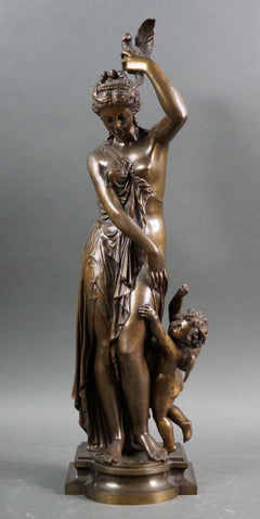 "Venus y el amor" Fundición SUSSE Fréres Grupo de bronce francés mediados del siglo XIX