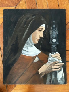 Jean Burkhalter, Saint Claire of Assis, 1944, Gouache auf Tafel