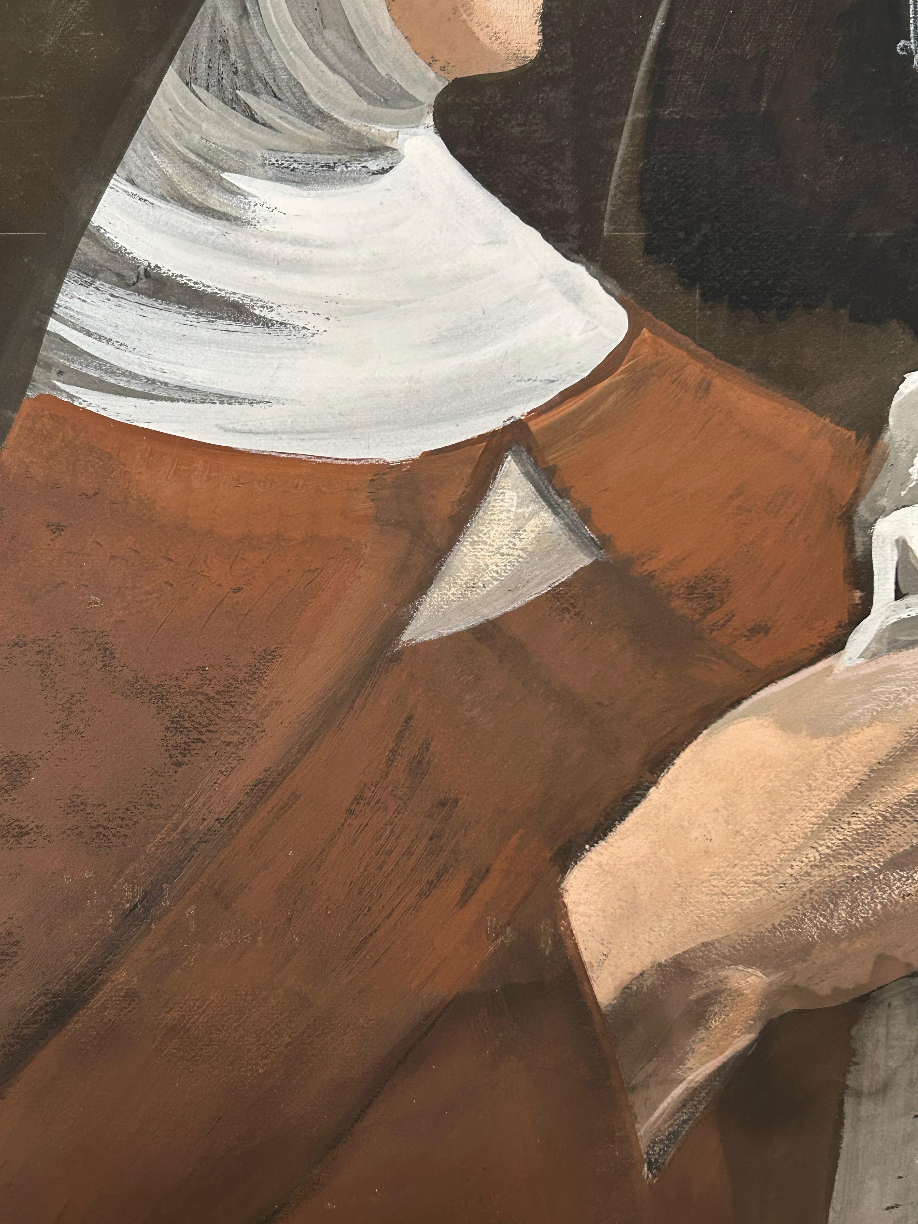 Jean Burkhalter, Santa Clara de Asís, 1944, aguada sobre tabla en venta 5