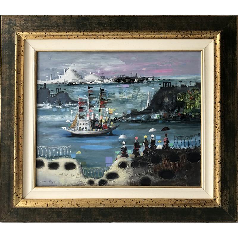 Jean Calogero Landscape Painting – L'Approdo