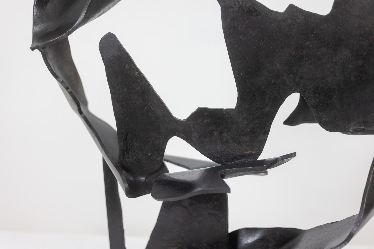 Jean Campa. Escultura abstracta de metal. 1980s. Metal en venta