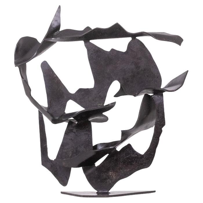 Jean Campa. Escultura abstracta de metal. 1980s. en venta