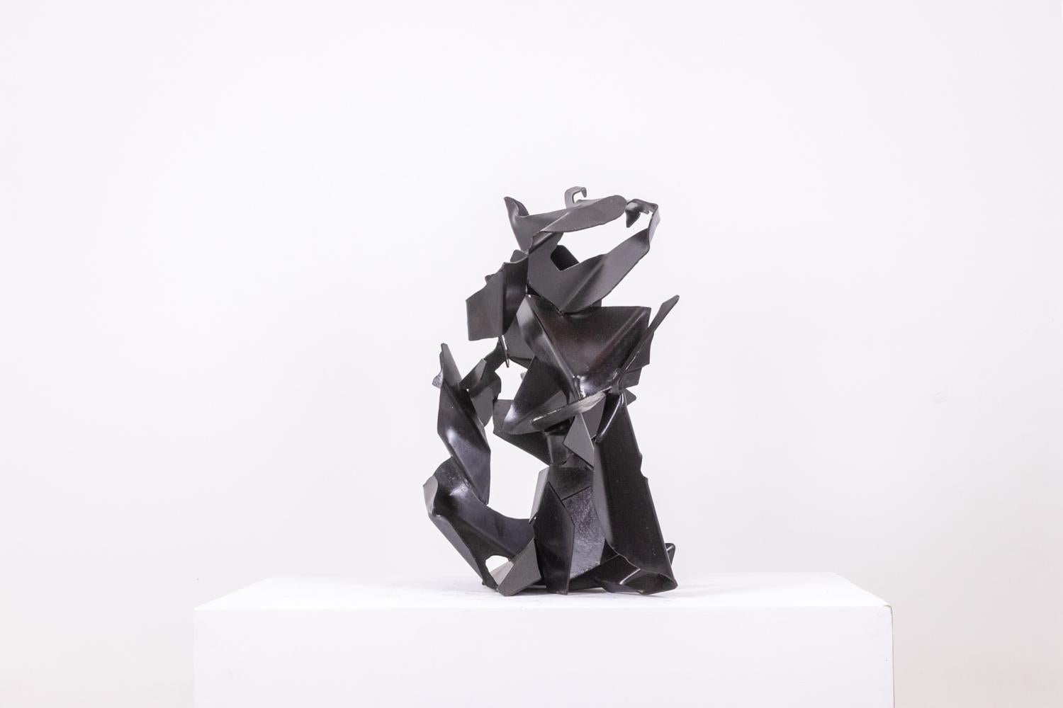 XX secolo Jean Campa. Scultura astratta in ferro patinato. 1980s. in vendita