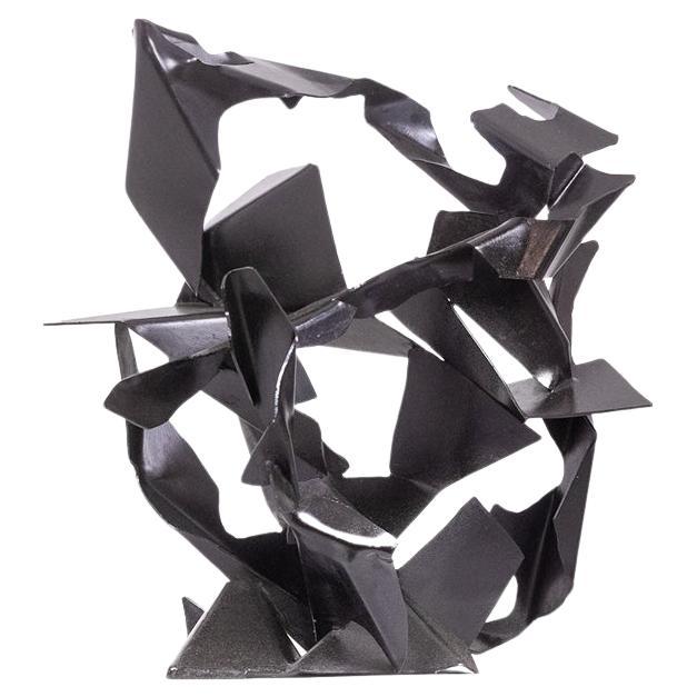 Jean Campa. Abstract patinated iron sculpture. 1980s.