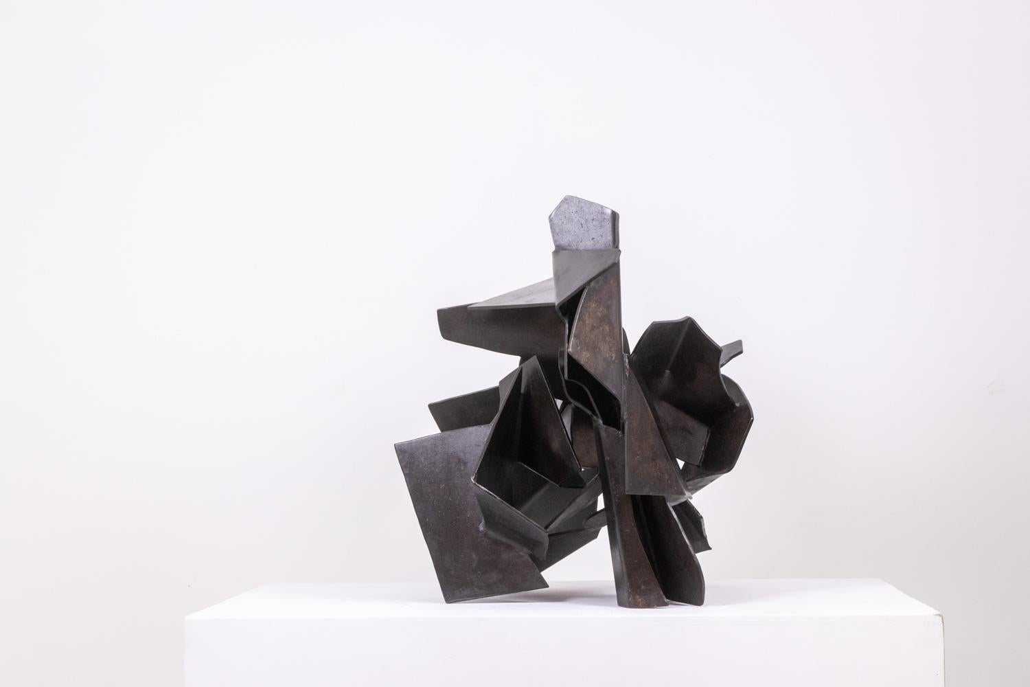 Français Jean Campa. Sculpture en fer patiné et découpé des années 1980. en vente