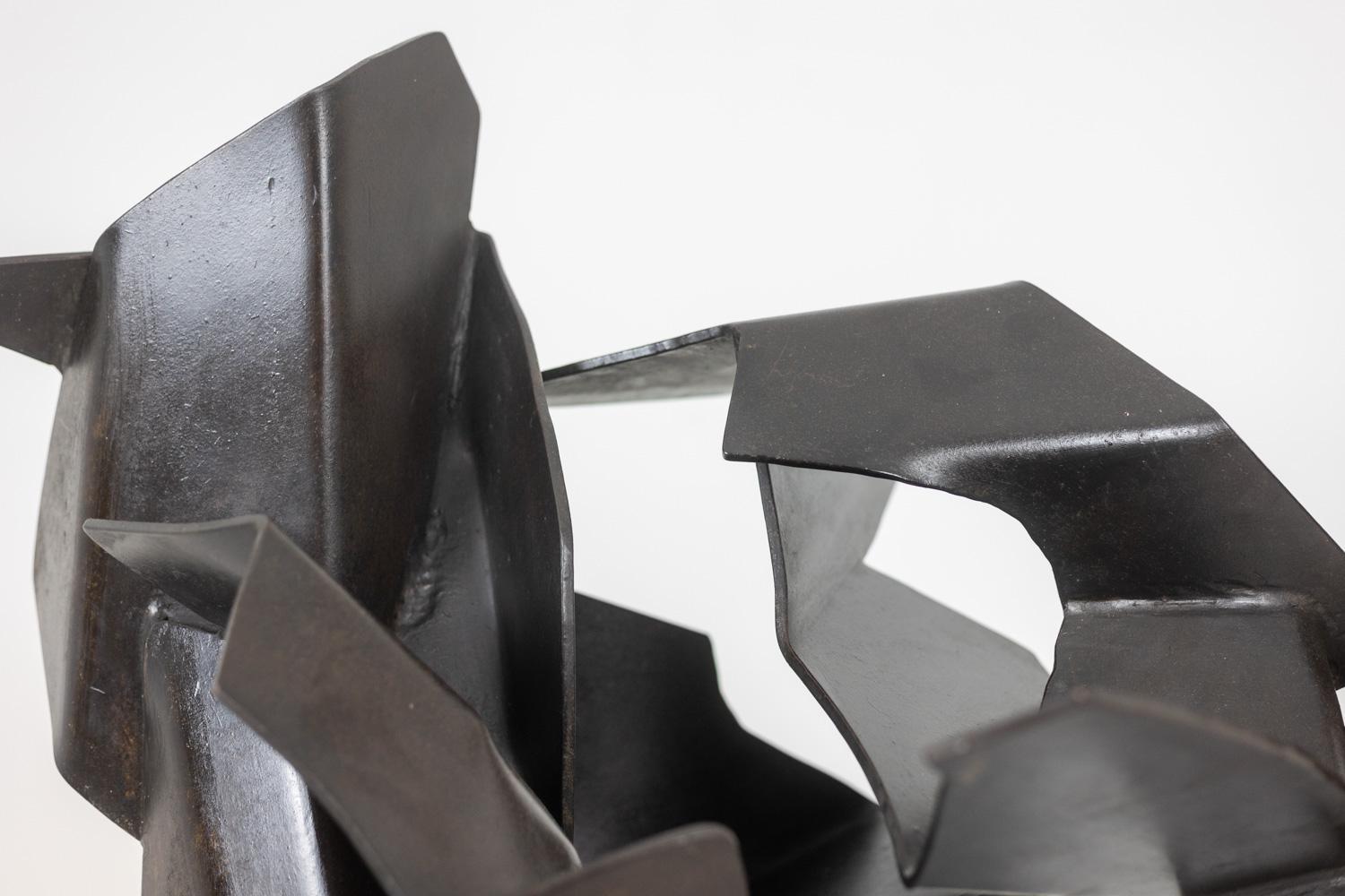 Fer Jean Campa. Sculpture en fer patiné et découpé des années 1980. en vente