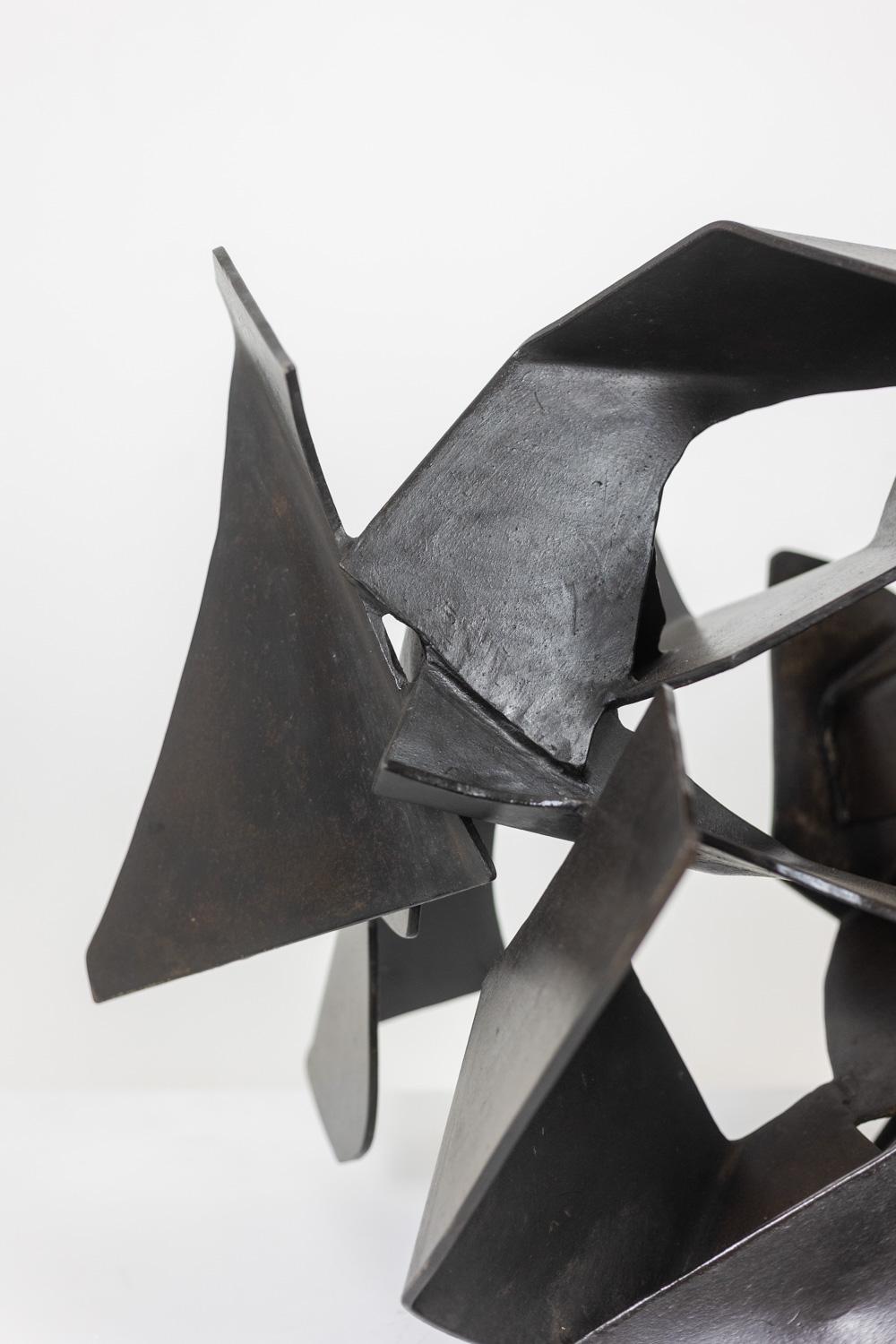 Jean Campa. Sculpture en fer patiné et découpé des années 1980. en vente 2