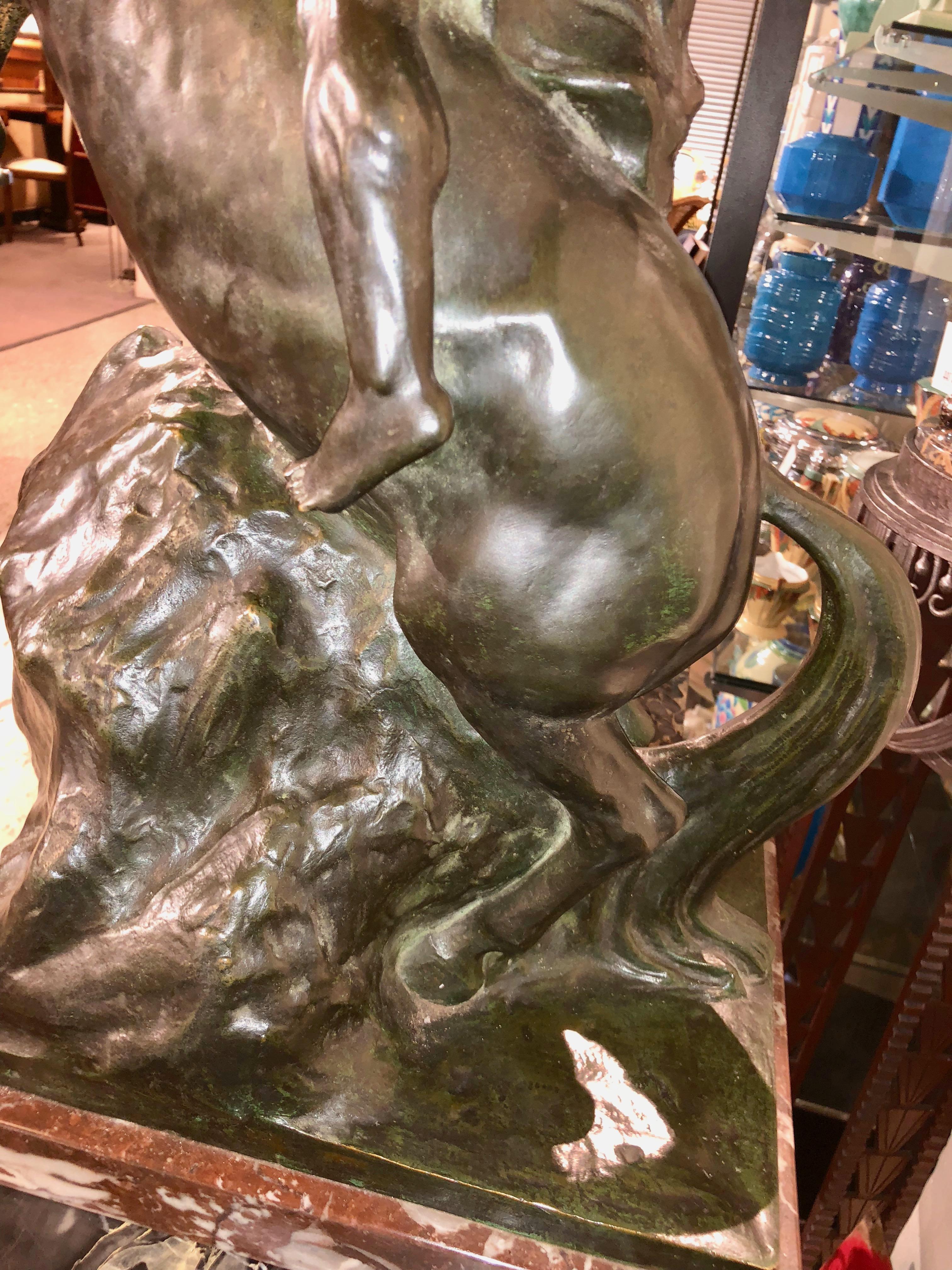 Jean Canneel, sculpteur belge Art Déco, bronze monumental en vente 5
