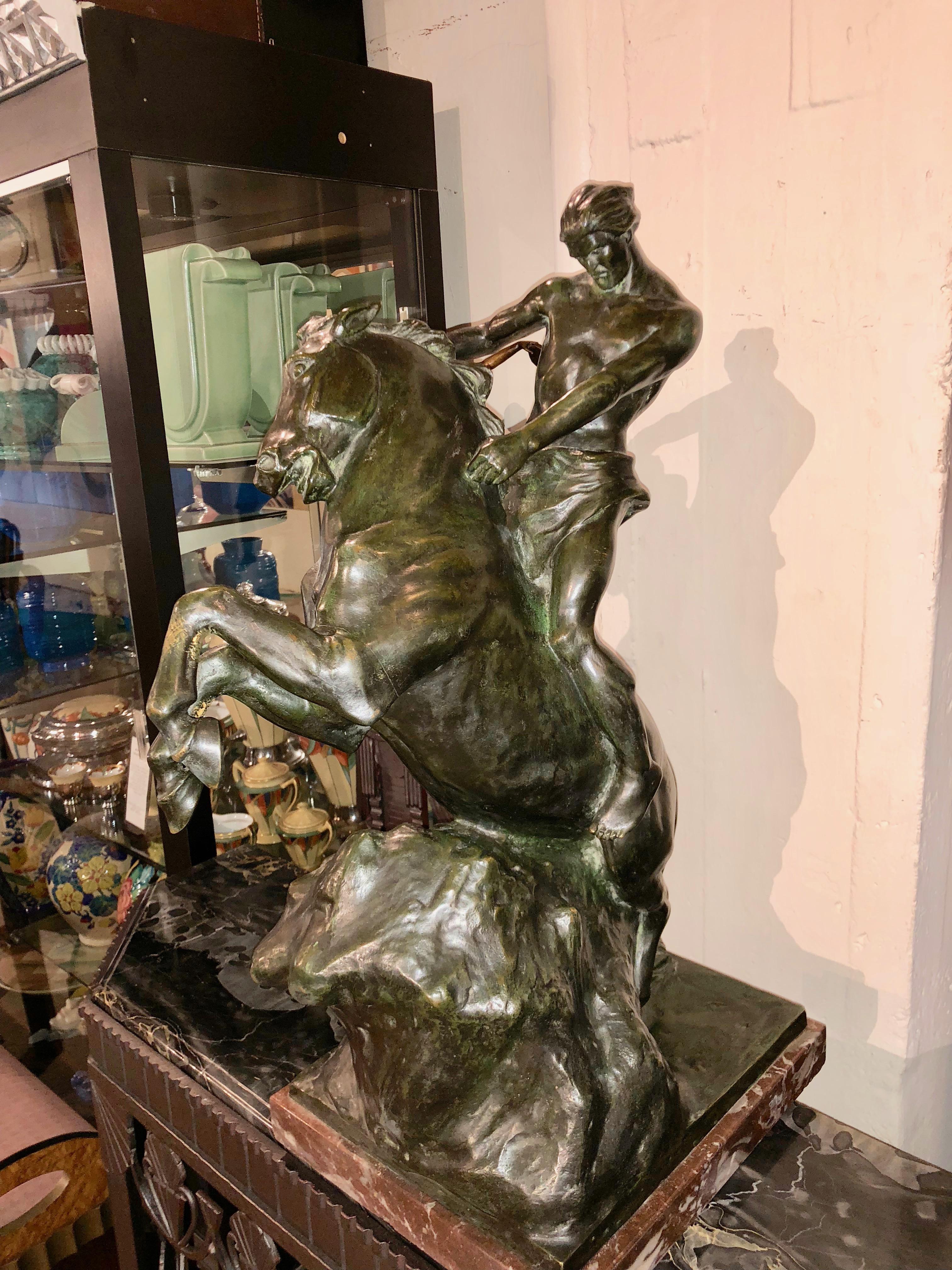 Jean Canneel Art Deco Belgian Sculptor Monumental Bronze For Sale 4