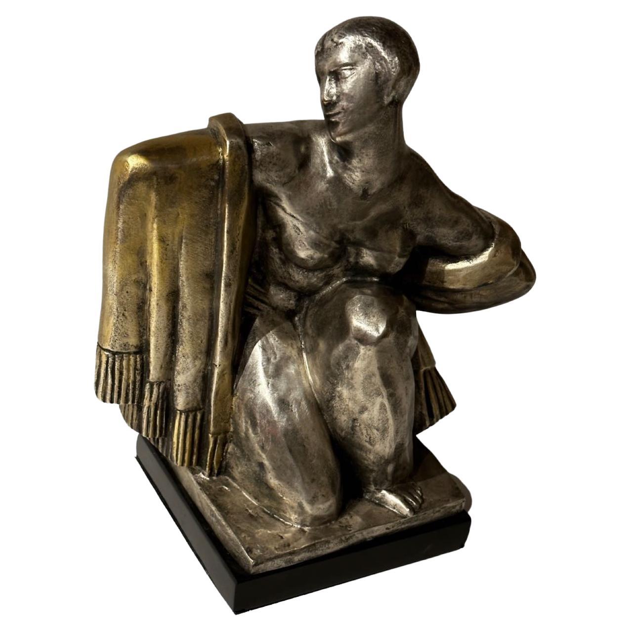 Jean Canneel, Belgian Sculptor Cubist Bronze Art Deco For Sale