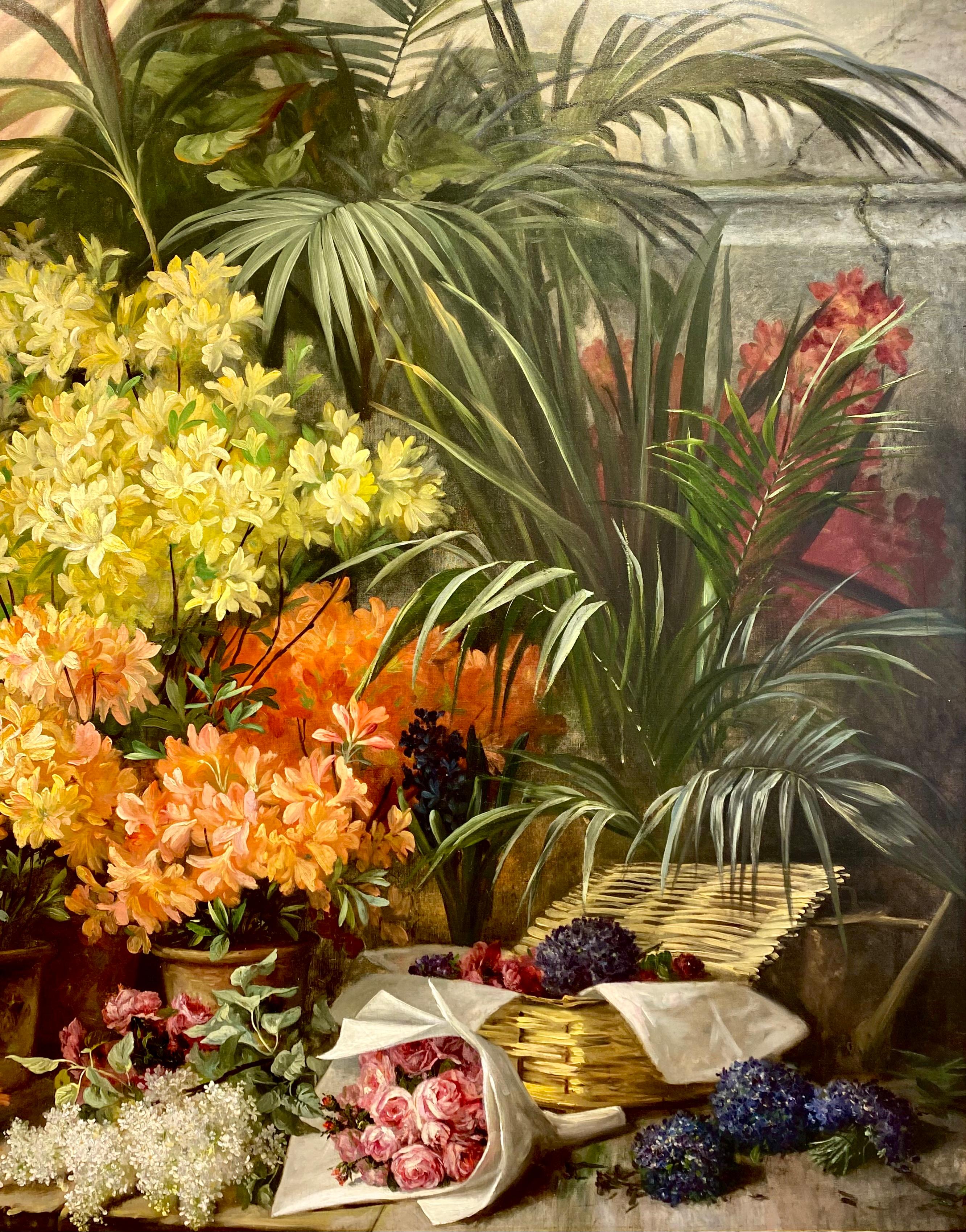 Un étalage de fleurs - Beim Blumenhändler