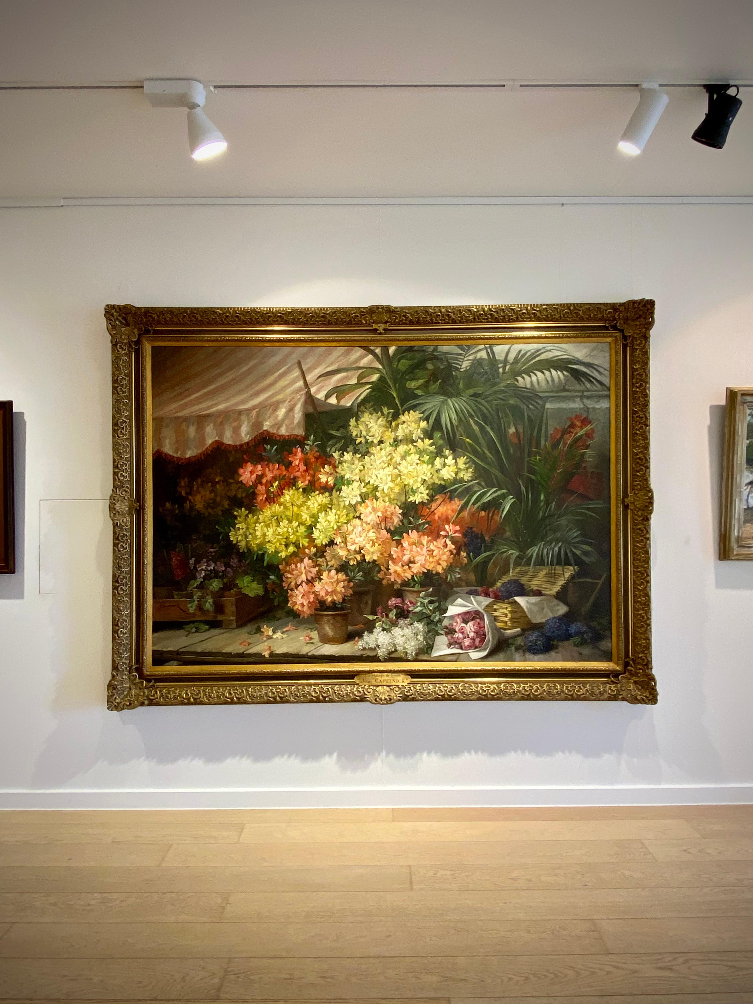 Un étalage de fleurs - Beim Blumenhändler