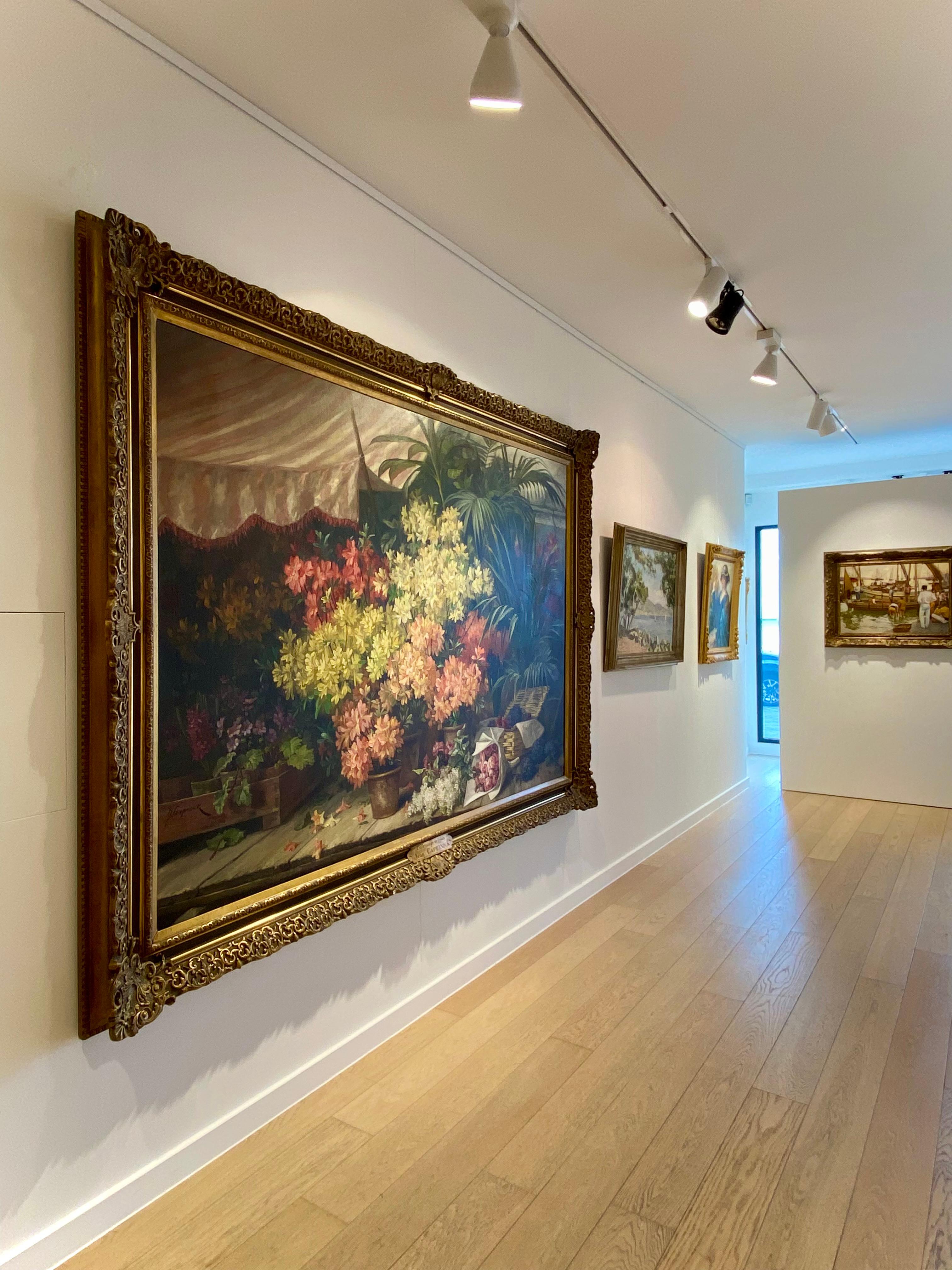 Un étalage de fleurs - Beim Blumenhändler