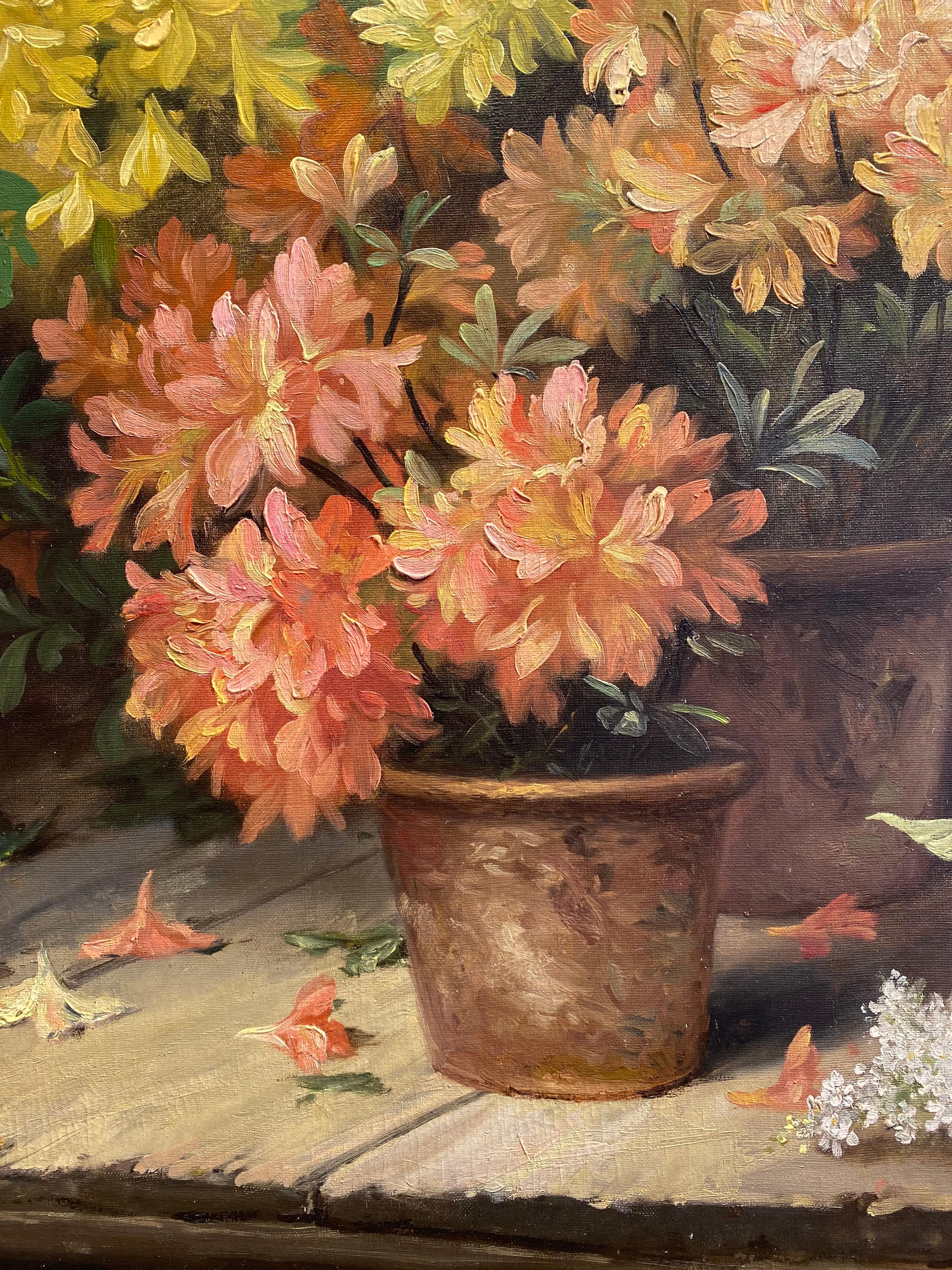 Un étalage de fleurs - Beim Blumenhändler