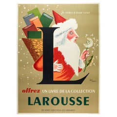 Jean Carlu, Original Vintage Poster, Xmas Santa Claus, Book, 1953