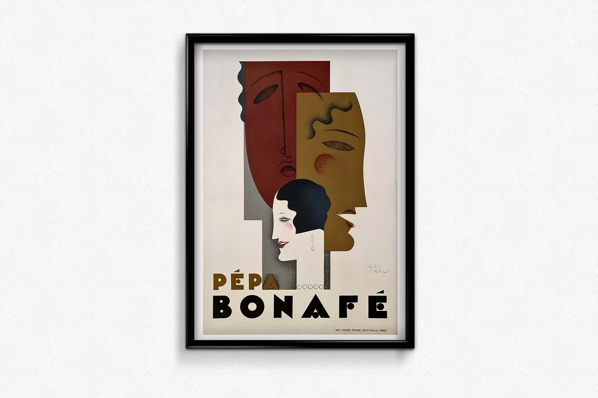 1928 original poster designed by Jean Carlu for Pépa Bonafé For Sale 3