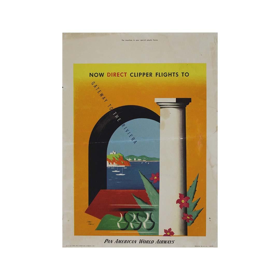 1949 original travel poster by Jean Carlu for Pan American World Airways For Sale 2