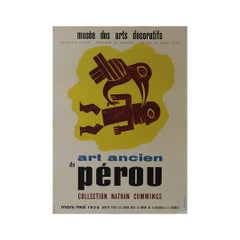 1956 Jean Carlu Art Ancien du Pérou Original Exhibition Poster