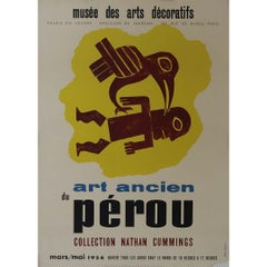 1956 Jean Carlu Art Ancien du Pérou Original Exhibition Poster