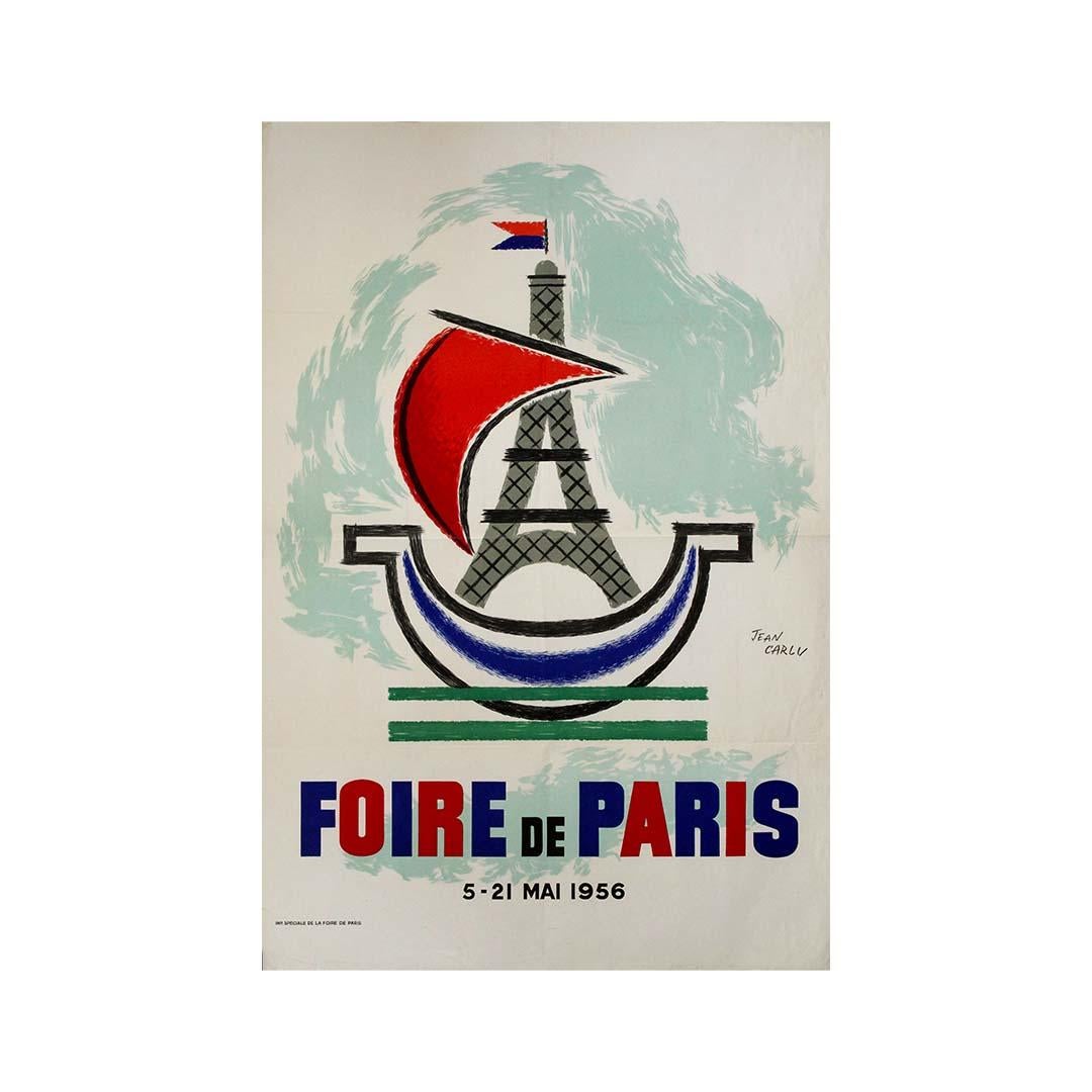 Originalplakat der Foire de Paris (Paris-Messe) von Jean Carlu, 1956 im Angebot 2