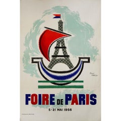 Cartel original de la Feria de París de 1956, por Jean Carlu