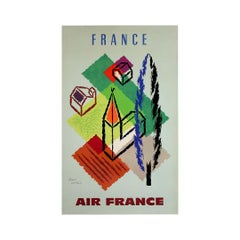 1959 original poster by Jean Carlu - Air France to France