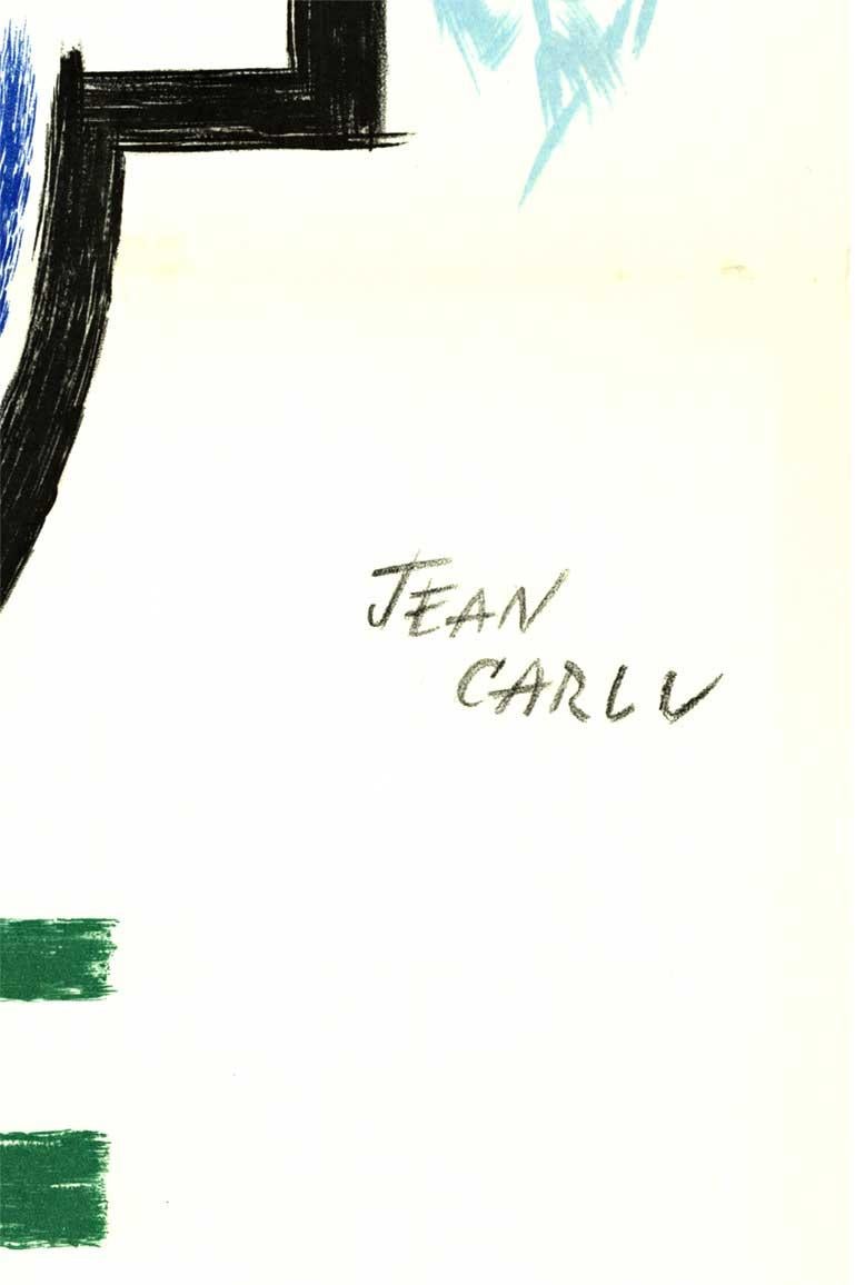 Original Foire de Paris, 1955, altes französisches Reiseplakat, mittelgroßes Format (Grau), Figurative Print, von Jean Carlu