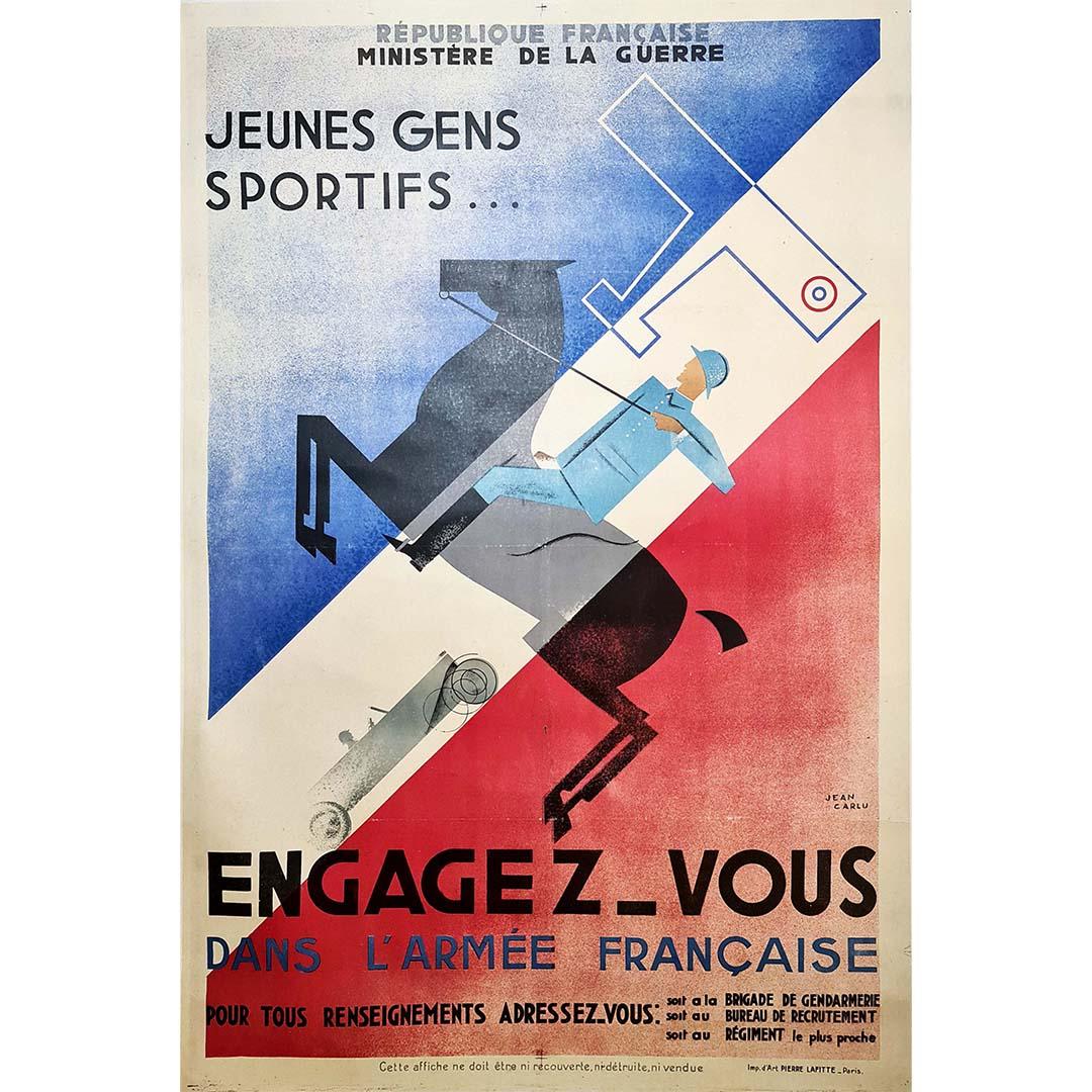 Originalplakat von Jean Carlu für den Eintritt in die französische Armee - Art Déco im Angebot 1