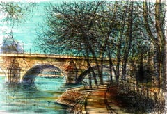Vintage Carzou, Le Pont-Neuf, Au Temps de Paris Seine (after)