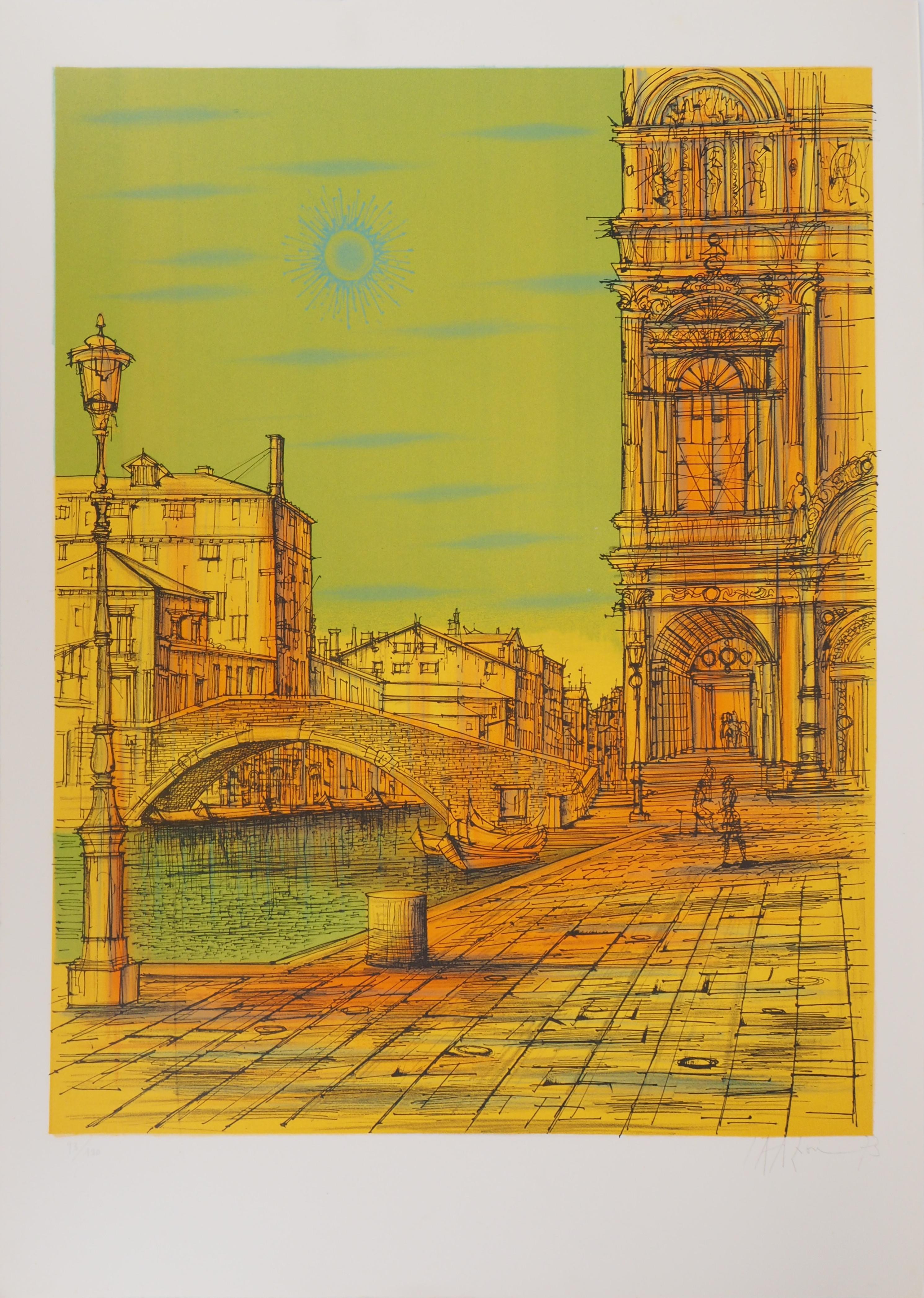 Jean Carzou Landscape Print - Italy : Venice - Original Lithograph Handsigned and Numbered