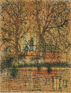 Jean Carzou, Man on Horseback, from Views of Paris, 1963