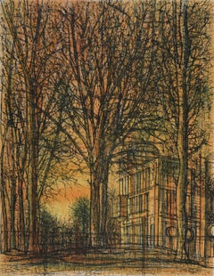 Jean Carzou, La maison dans les arbres, extrait de Vues de Paris, 1963