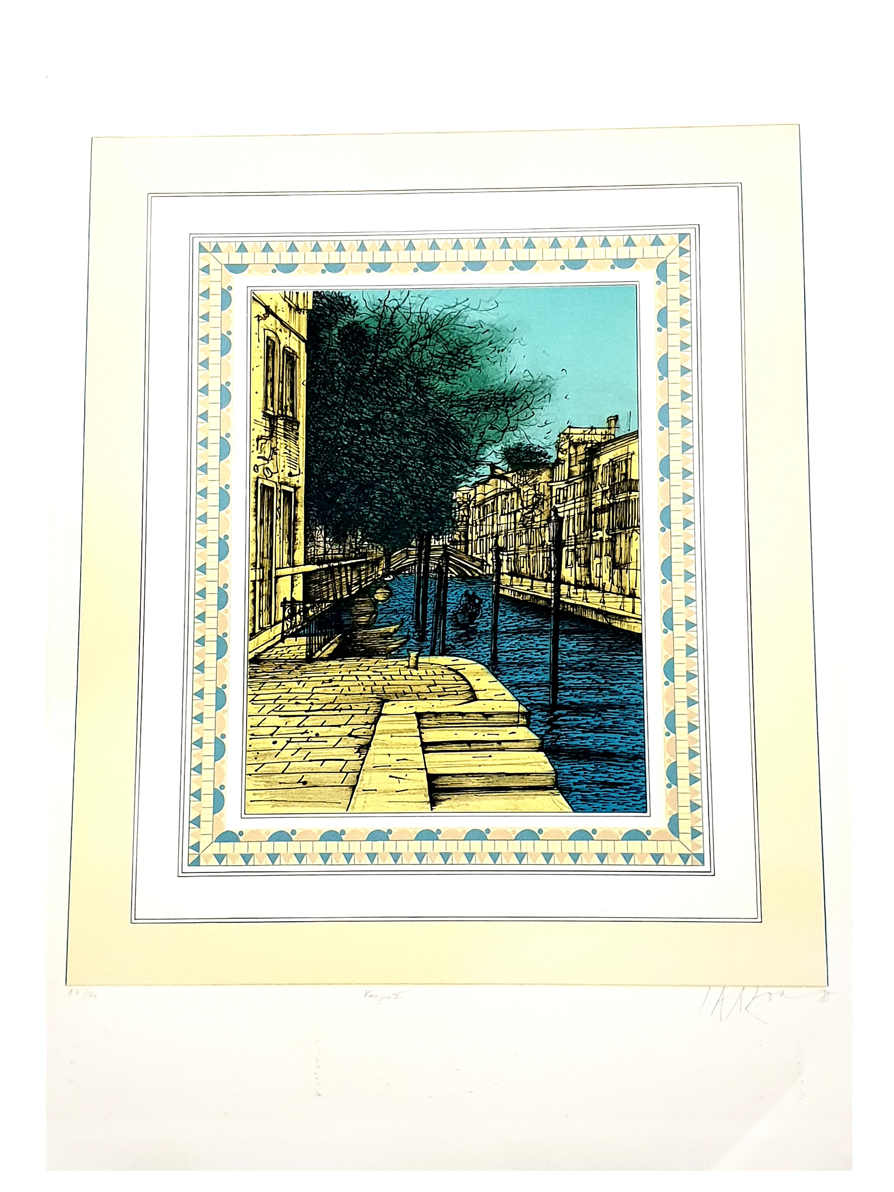 Jean Carzou - Venezia II - Original Handsigned Lithograph For Sale 4