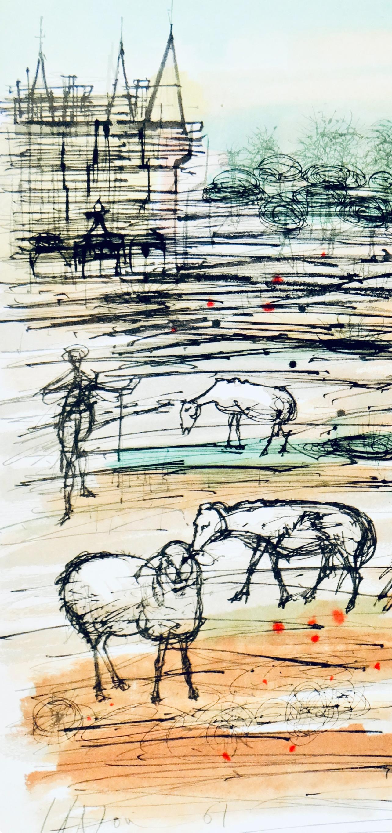 Le berger et le roi, Vingt fables de La fontaine, Jean Carzou en venta 2