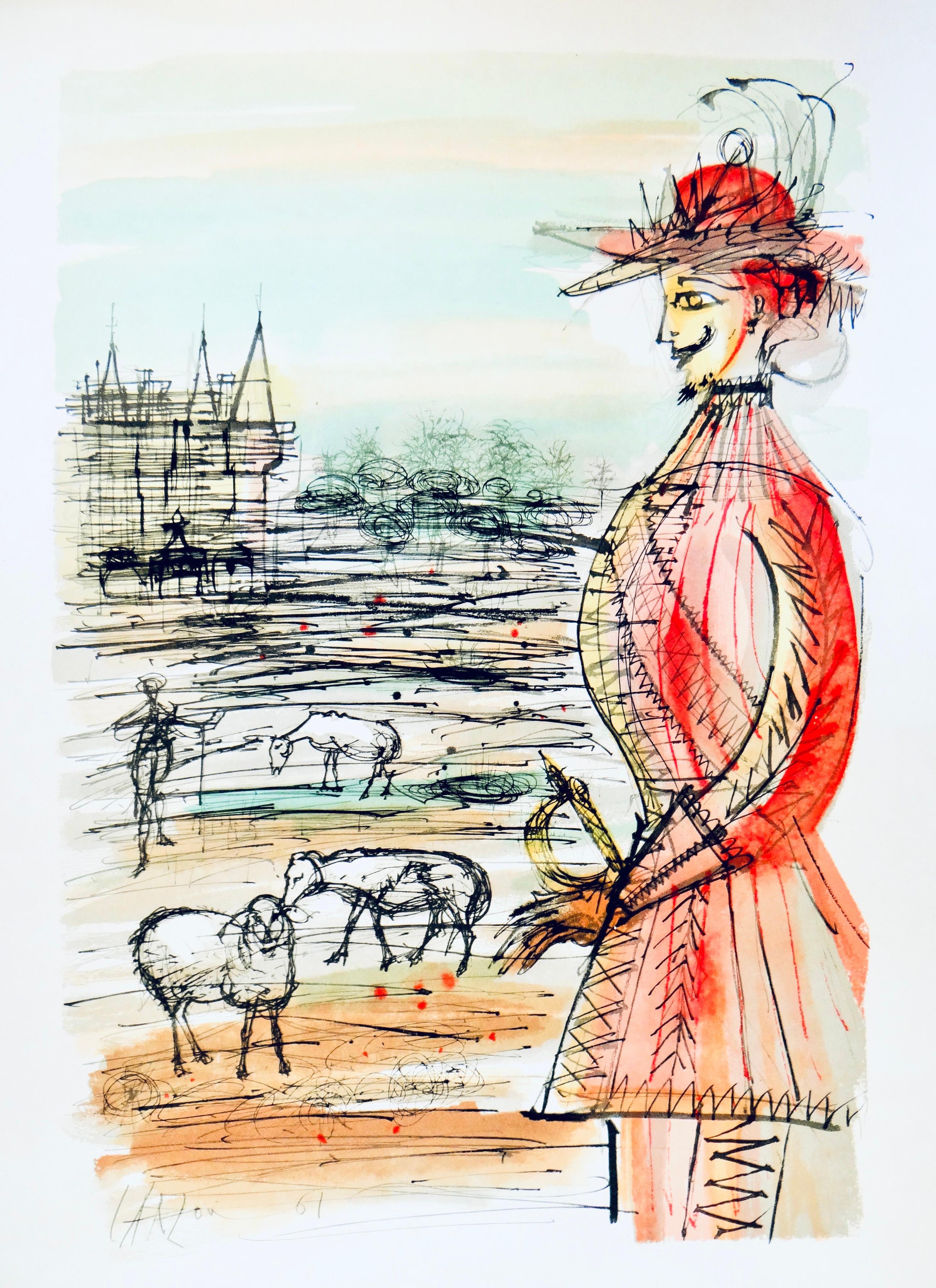 Le berger et le roi, Vingt fables de La fontaine, Jean Carzou en venta 4