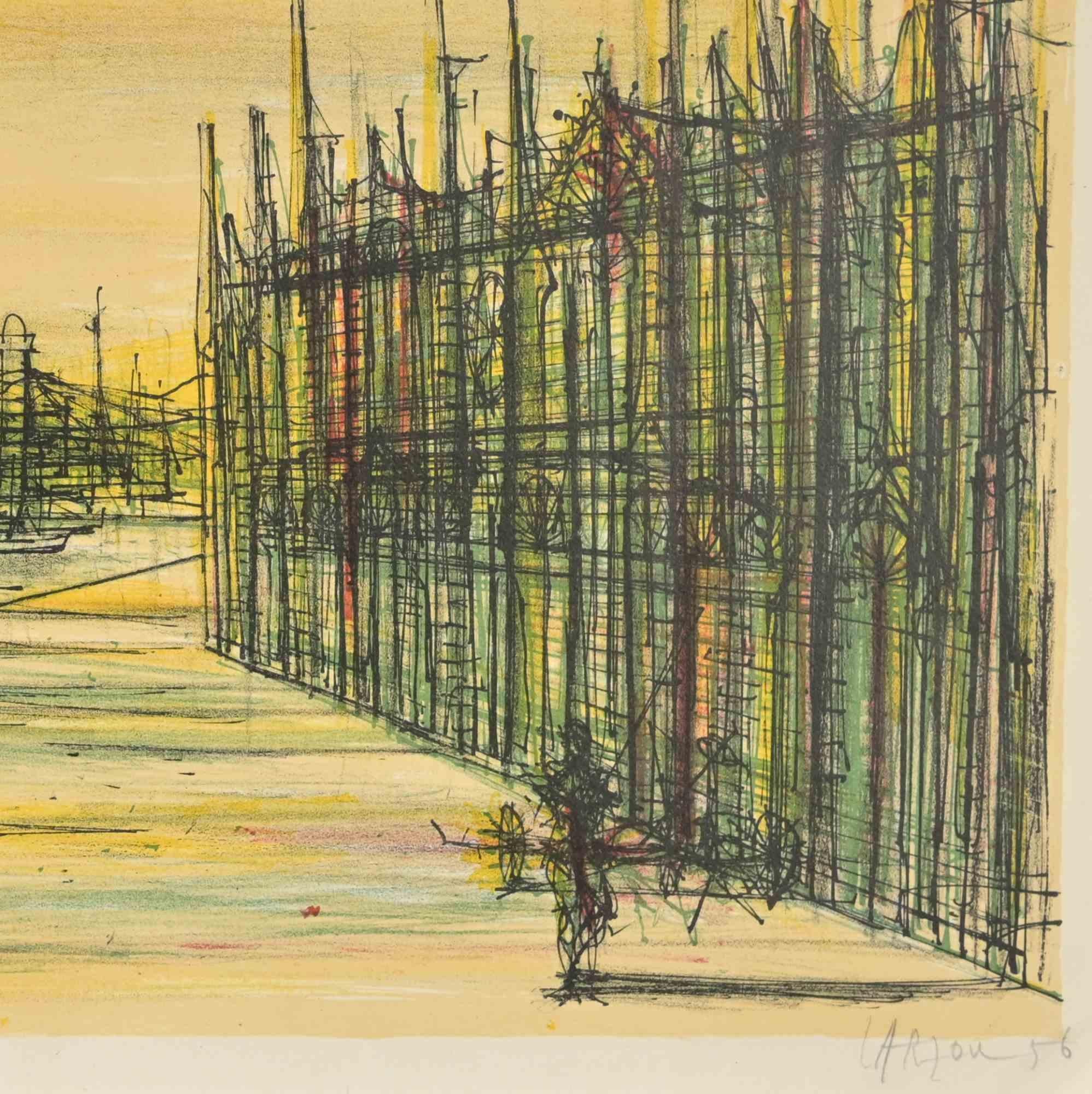 Untitled is an artwork realized by Jean Carzou (1907-2000) in 1956.

Lithograph.

cm 38x56, not framed.

Signed, dated and numbered (Copy 224/300) in pencil on the front. 

Good conditions!
