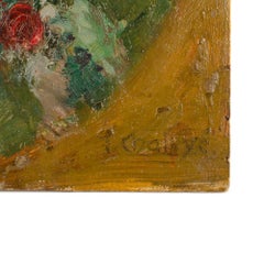 Jean Chaleye (French, b. 1878 - d. 1960) , "Framed Flowers" Painting.