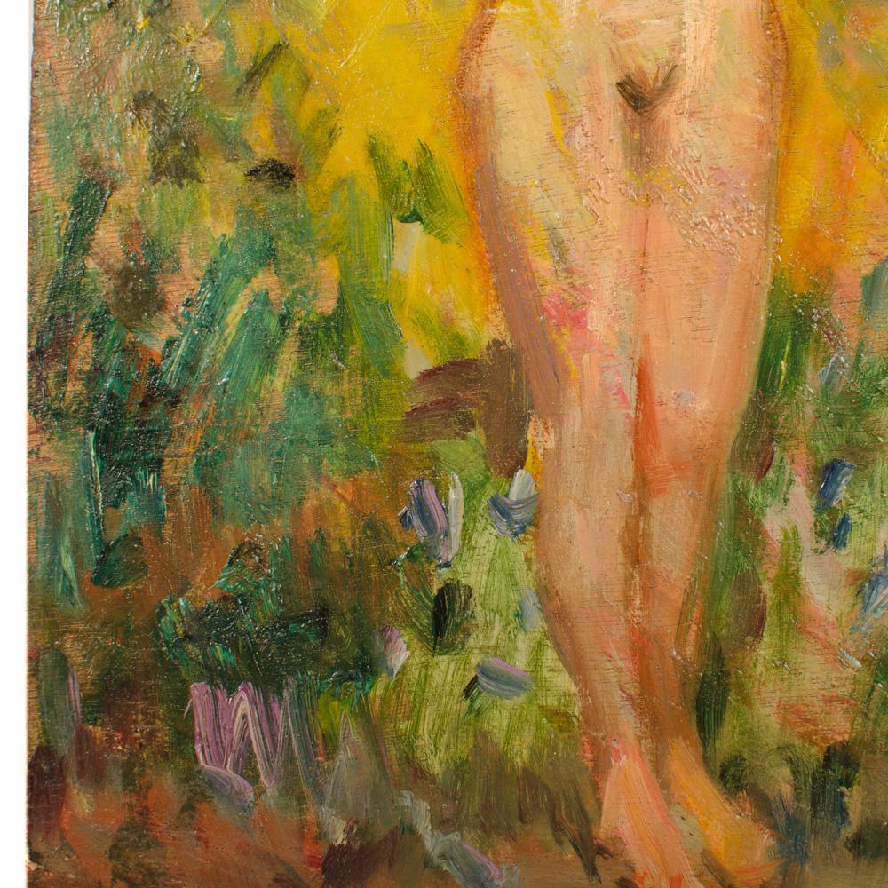 20ième siècle Jean Chaleye (Français, né en 1878 - mort en 1960), peinture « Nu dans la nature ». en vente