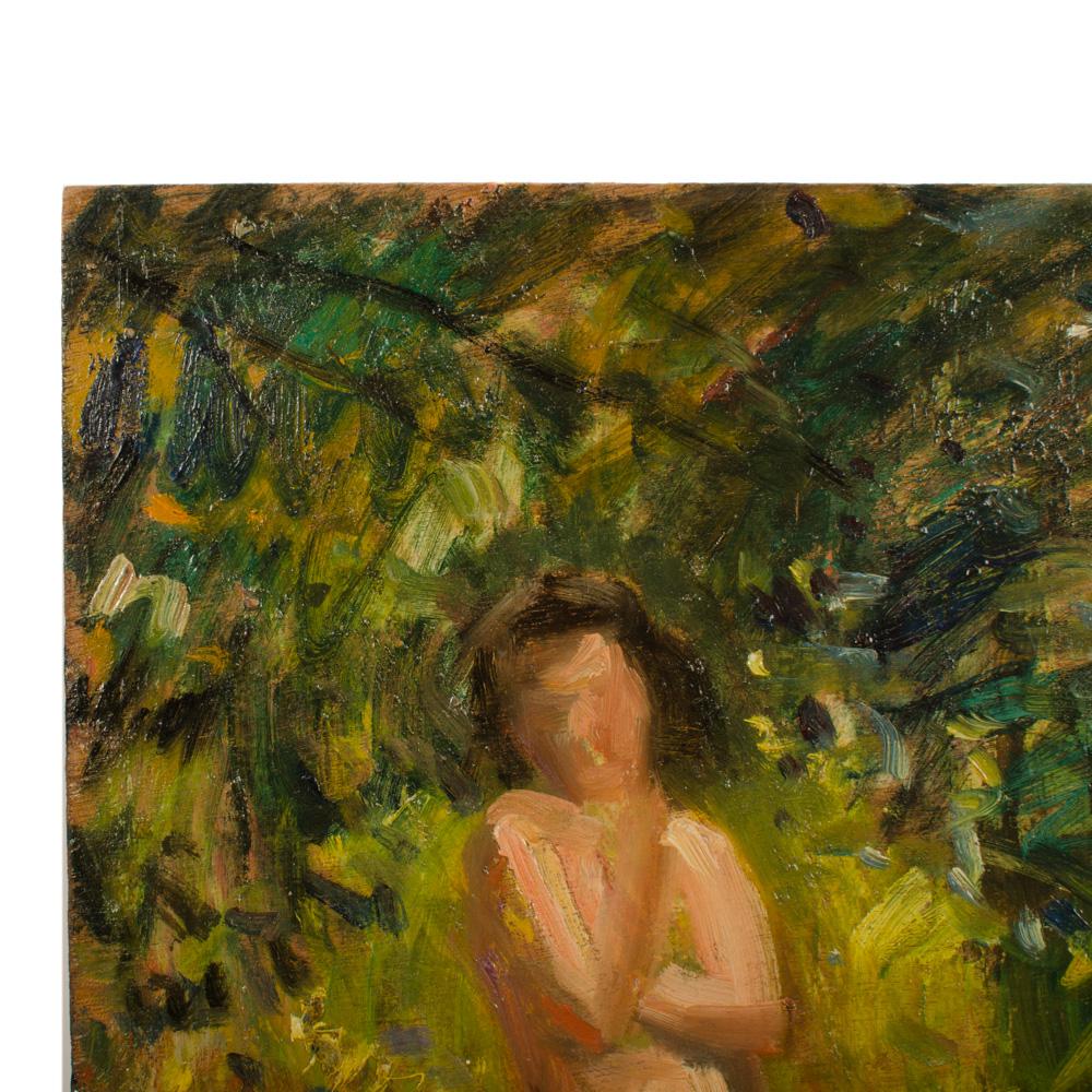 Toile Jean Chaleye (Français, né en 1878 - mort en 1960), peinture « Nu dans la nature ». en vente