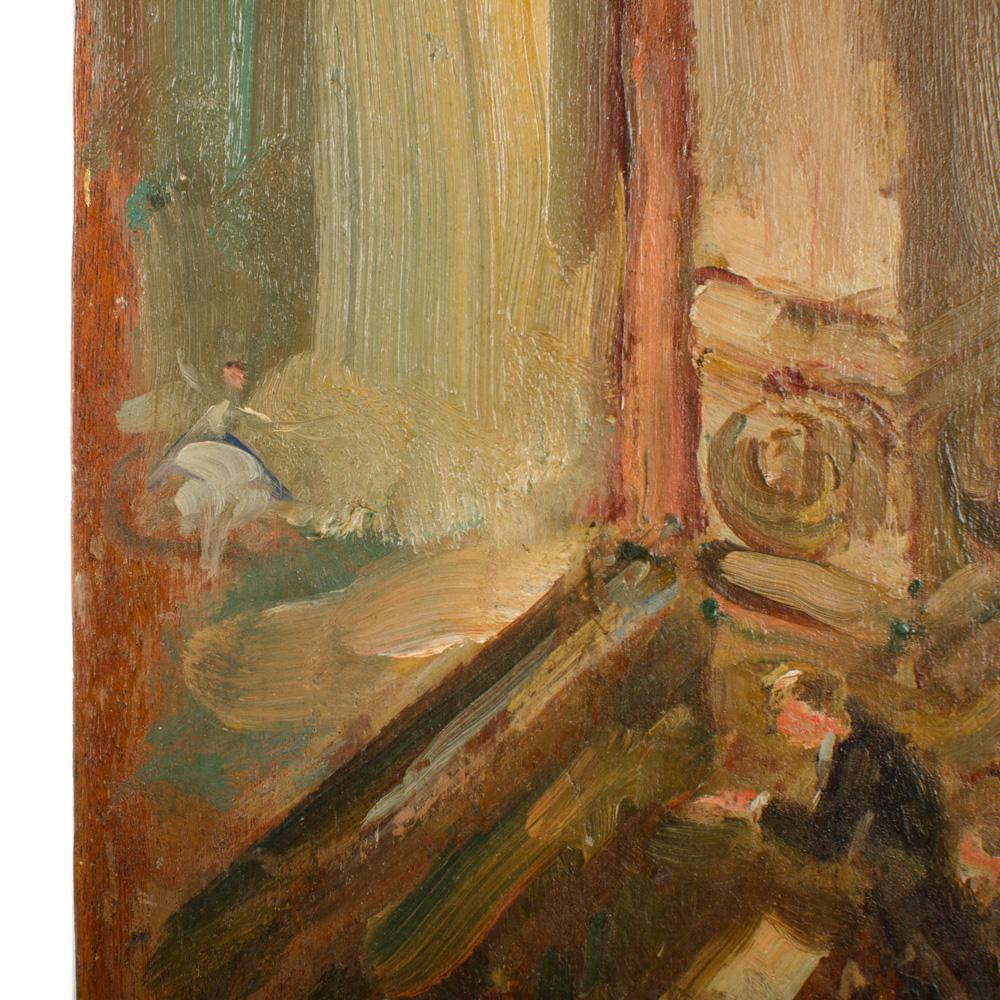 Jean Chaleye (Français, né en 1878-mort en 1960)  Peinture à l'huile «ater ». Bon état - En vente à Philadelphia, PA
