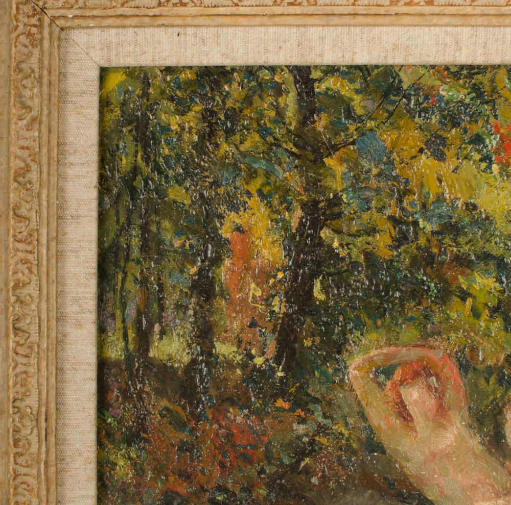 Peinture à l'huile « River Nymphs » de Jean Chaleye (Français, né en 1878 - mort en 1960) en vente 1