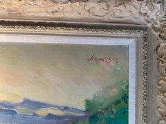 French Impressionist village Summer scene